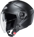 HJC I40N Jet Helmet with Sun Visor ECE 22.06 Semi Flat Black Mat