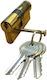Goizper Lock Cylinder with 3 Keys Gold