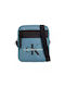 Calvin Klein Leather Men's Bag Shoulder / Crossbody Blue