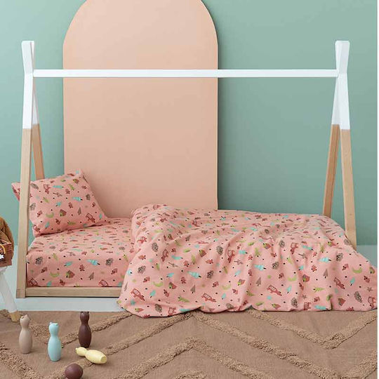 Palamaiki Sheet Set Semi-double with Elastic Band Cotton Multicolor 110x200cm 3pcs