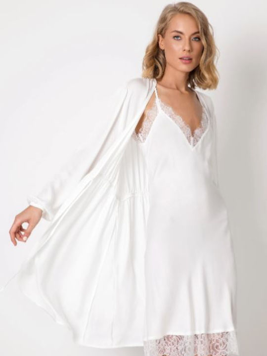 Aruelle Winter Women's Robe with Nightdress Graphite Iris