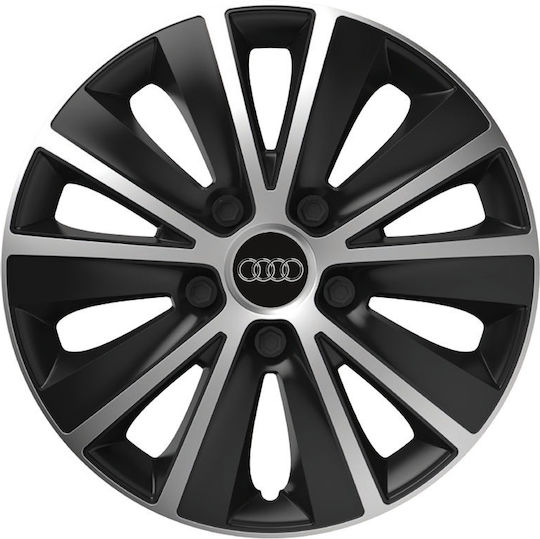 Versaco Auto Radkappen Set Rapide mit Marke Auto 4Stück 13" Schwarz