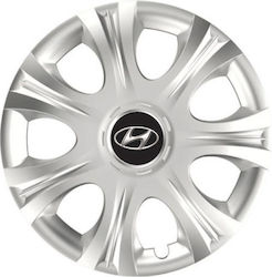Versaco Τάσια Impulse 14" με Σήμα Hyundai 4τμχ Ασημί TA-00102264