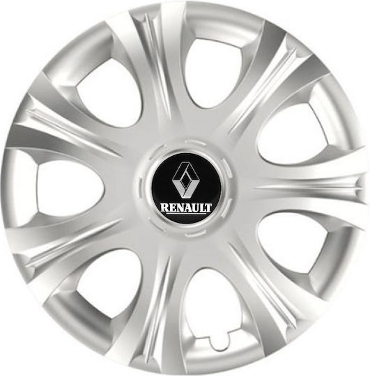 Versaco Set Capace de Roți Auto Impulse Compatibilitate Renault 4 Bucăți 15 Argintii