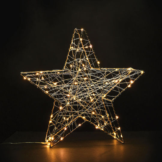 Aca Metal Illuminated Christmas Decorative Desktop Star 37.5x11x39cm White