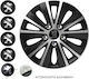 Versaco Car Hubcap Set Rapide with Peugeot Emblem 14" 4pcs Black