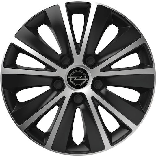 Versaco Car Hubcap Set Rapide with Opel Emblem 14" 4pcs Black