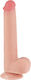Lovetoy Dildo με Όρχεις και Βεντούζα Flesh 23cm
