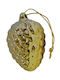 Ornament suspendat Con de brad Ceramic Auriu 9x6buc