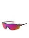 Under Armour Unisex Sunglasses with Black Plastic Frame and Multicolour Mirror Lens