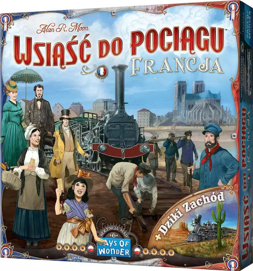 Game Expansion Ticket to Ride France & Old West (pl) for 2-3 Players 8+ Years Old (PL) Rebel Games