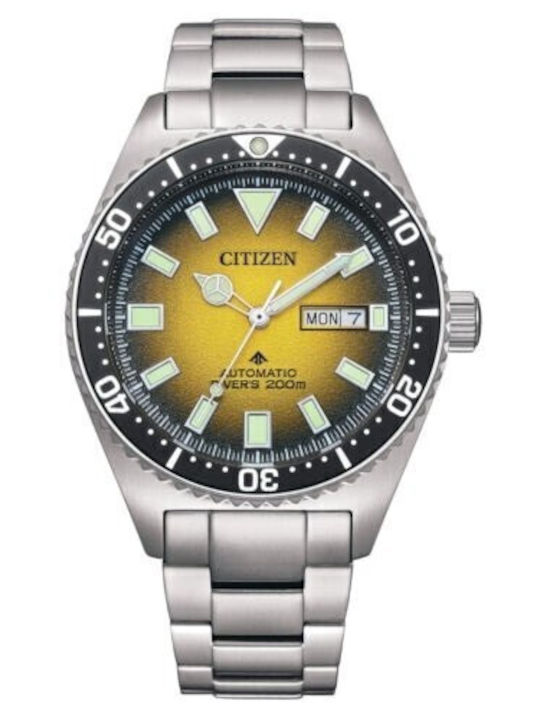 Citizen Herrenuhr 41mm Automatisch mit Silber Metallarmband