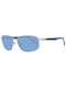 Timberland Men's Sunglasses with Silver Metal Frame and Blue Polarized Lens TB9300 08D