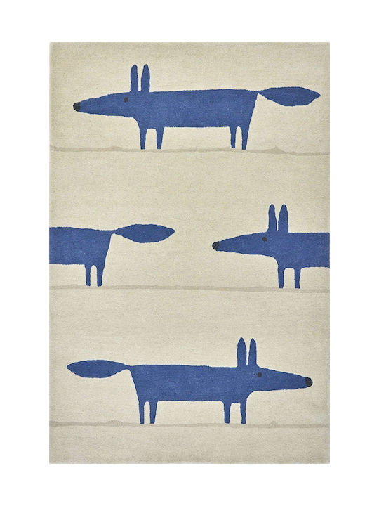 Brink & Campman Handmade Kids Woolen Rug Mr Fox 140x200cm