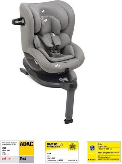 Joie I-Spin 360 Καθισματάκι Αυτοκινήτου i-Size με Isofix Grey Flannel 0-18 kg