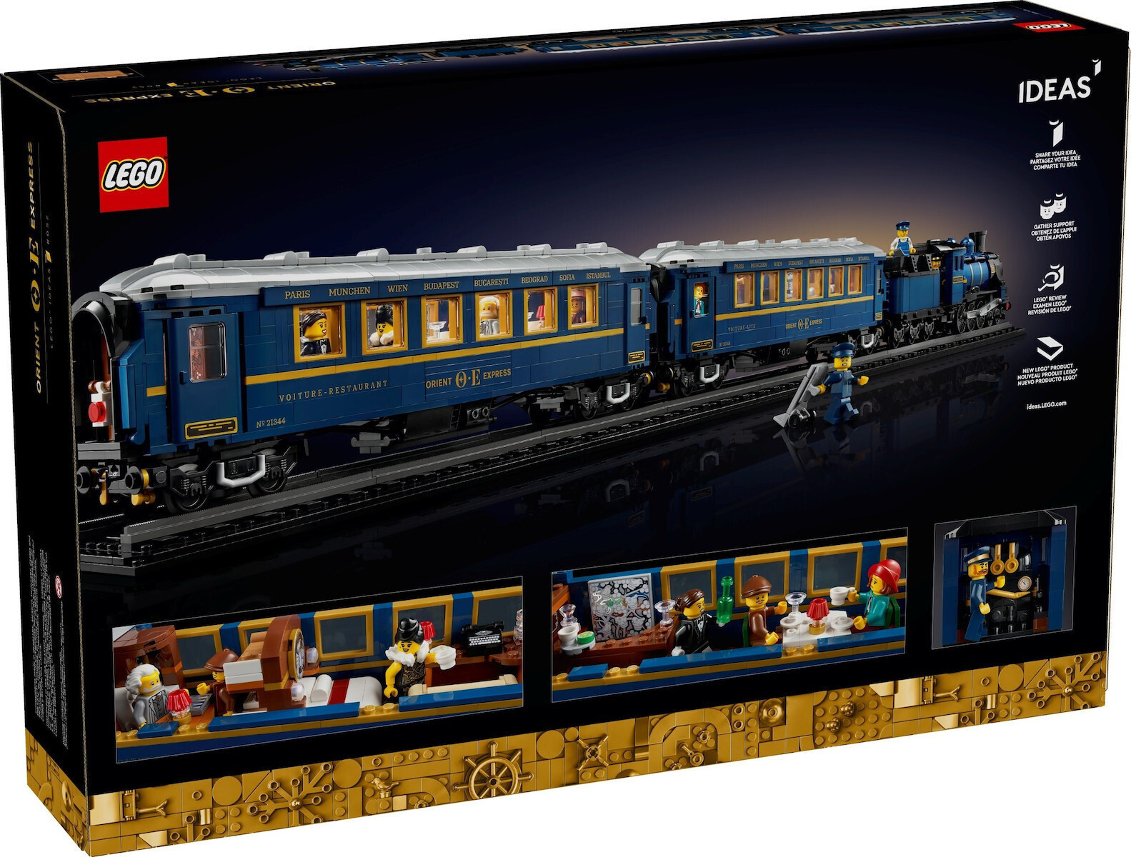 LEGO Idei The Orient Express Tren Pentru 18+ Ani 2540 Bucăți 21344