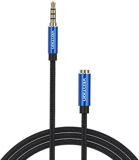 Vention 3,5mm Klinkenkabel TRRS 3,5mm Stecker - 3,5mm Buchse Blau 5m BHCLJ