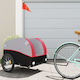 Vidaxl Bicycle Trailer Black Red 45 Kg Iron