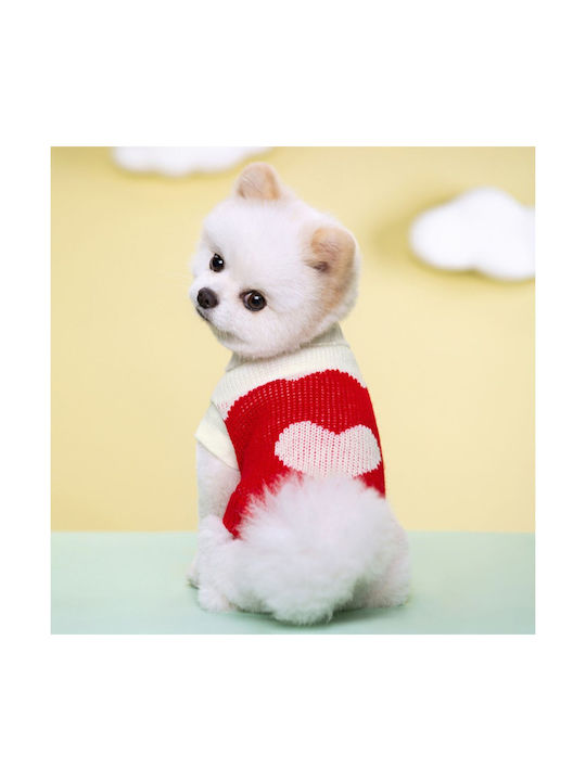 Animal Strickpullover Hund in Rot Farbe