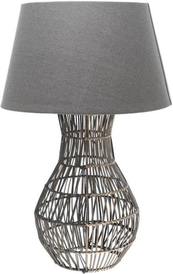 Zen Collection Настолна лампа с Сив Абажур и Кафяв Основа