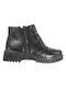 Stiefeletten Damen mit Pelz Schwarz