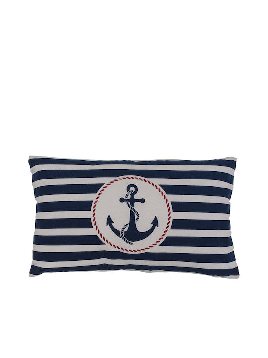 Out of the Blue Out of the Blue Throw Pillow Sofa Cushion Anchor White-Blue 30x50cm
