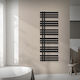 LuxeBath Towel Rail Bathroom 500x1400 Black