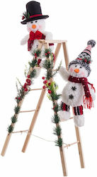 BigBuy Weihnachtsfigur Holz SNowman 76x30x15cm S8804091