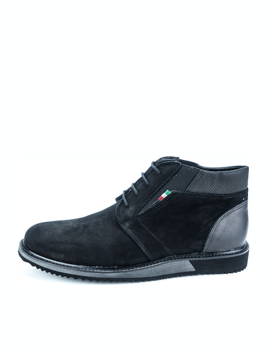 Dermashoes Suede Negru Ghete barbati