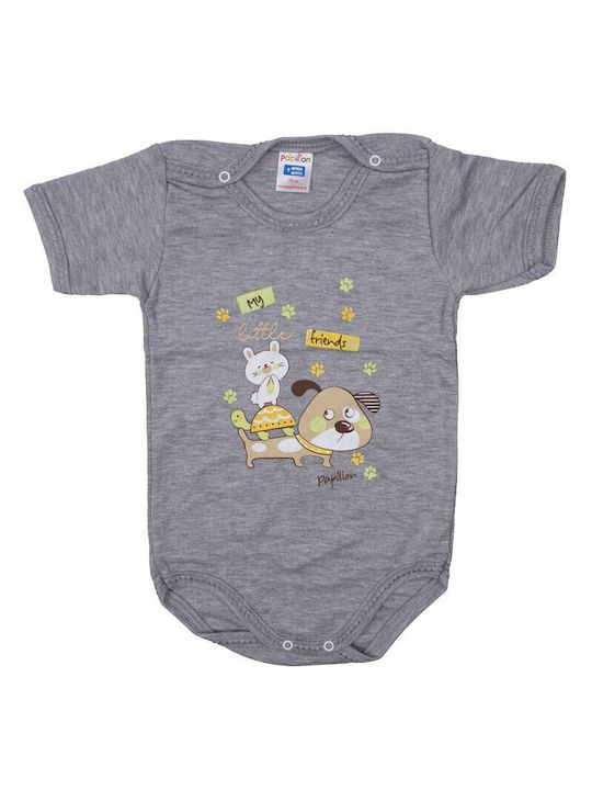 Papillon Kids Baby Bodysuit Underwear Set Gray