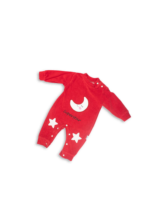 Babydom Baby Bodysuit Set Velvet RED