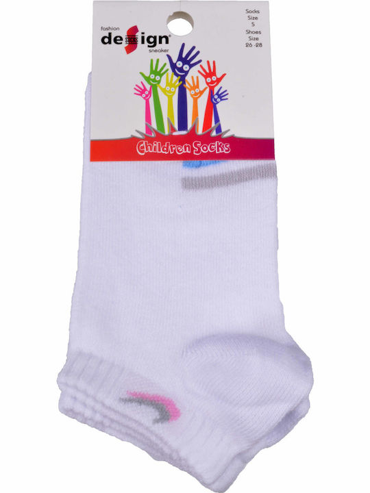 Design Socks Kinderstrümpfe Knöchelsocken Weiß