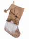 BigBuy Christmas Decorative Beige Socks L47xW30xH3cm S8804074