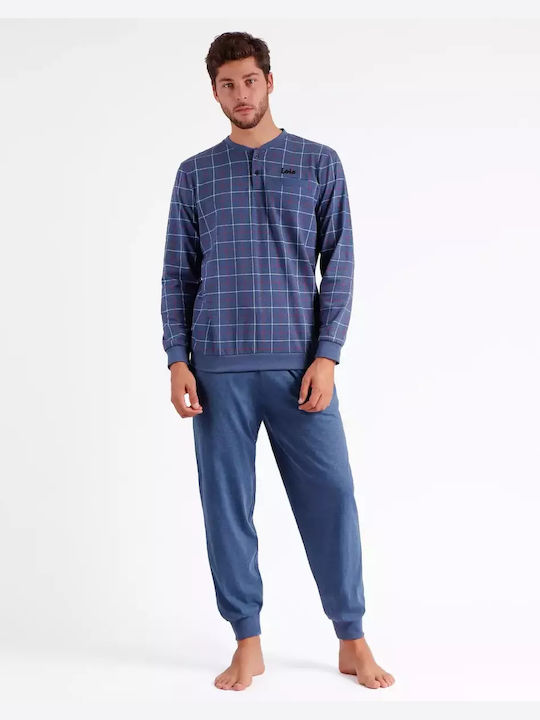 Lois Men's Winter Pajamas Set BLUE