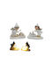 +Efo Illuminated Christmas Plastic Figure Toddler Height 15cm 2pcs