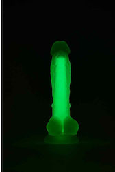Dream Toys Glass Dildo with Balls and Suction Cup Green 17.5cm