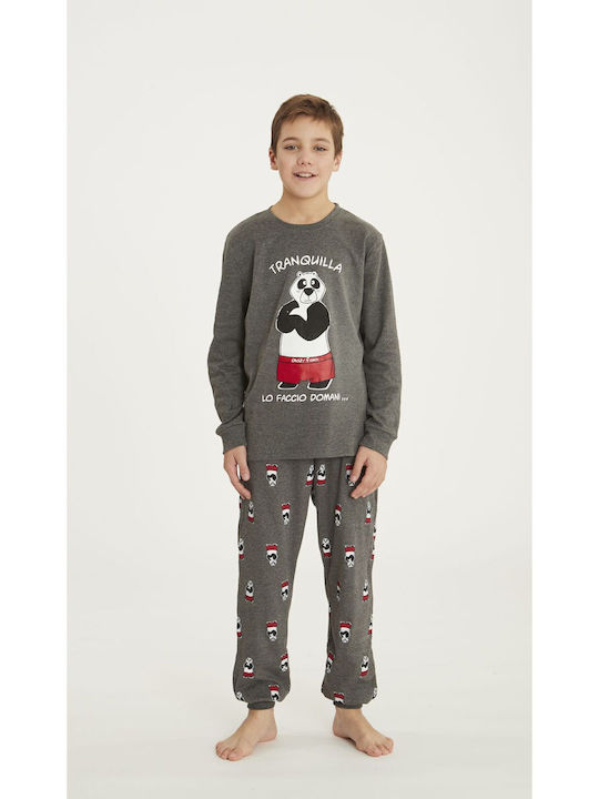 Crazy Farm Kids' Pajamas Winter Gray