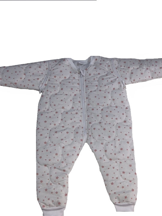 Ninetta Bebe Χειμερινός Υπνόσακος με Πόδια Αστεράκι 2.5 tog Ροζ με Αποσπώμενα Μανίκια