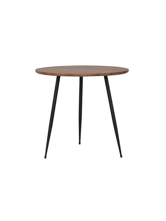 Round Side Table Wooden L60xW45xH51cm