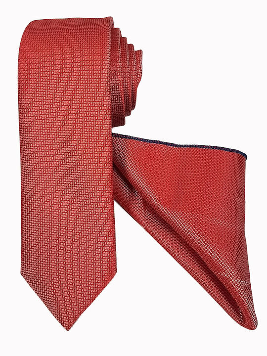 Legend Accessories Legend Herren Krawatten Set Gedruckt in Rot Farbe