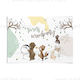 Tsantakides Fabric Baptism Placemat Animals