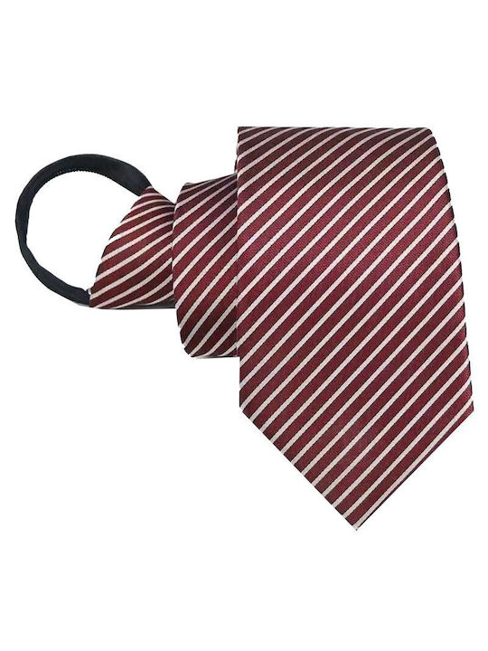 Luciano Faketti Ανδρική Γραβάτα με Σχέδια σε Κόκκινο Χρώμα