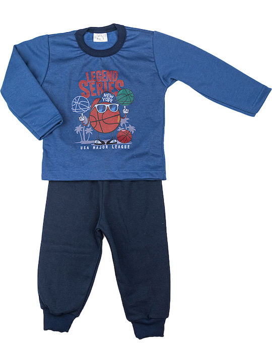 Fantastic Kids Kids' Pajamas Winter Blue Basketball Legend