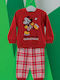 Sabor Kinder Schlafanzug Winterlich Baumwoll Rot