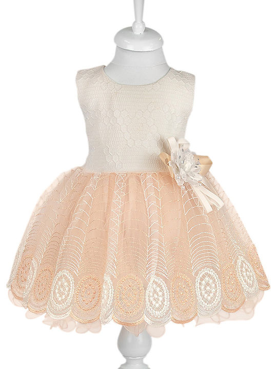 Mädchenkleid Ärmellos Tüll Für Blumenmädchen Rosa