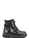 Shone Kids PU Leather Boots Black