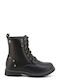 Shone Kids PU Leather Boots Black