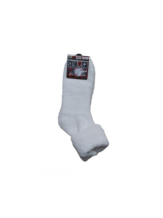 Carpenter Women's Solid Color Socks WHITE