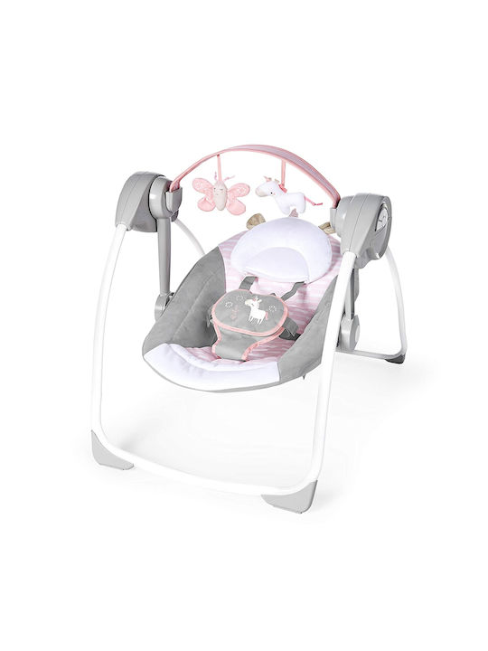 Ingenuity Manual Baby Relax Swing Comfort 2 Go Pink for Child up to 9kg
