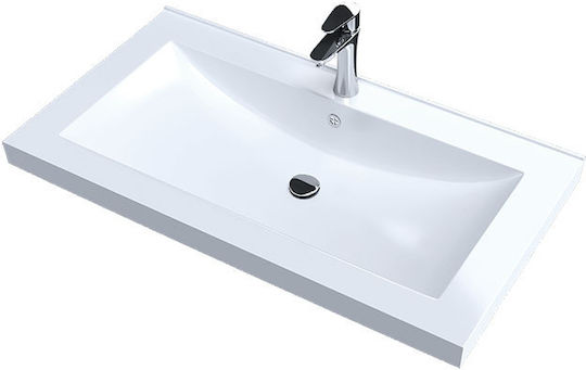 Sanitec Venga Επικαθήμενος Νιπτήρας Πορσελάνης 110x50x15cm White